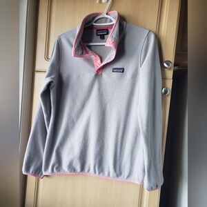 Gray and Pink Pullover with Logo